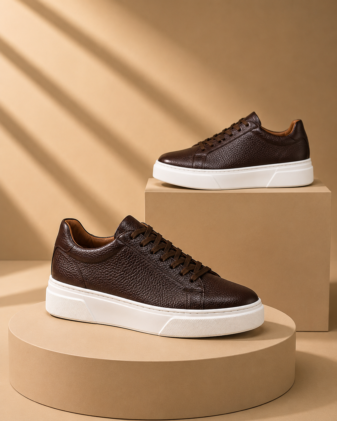BOY UZATAN SNEAKERS / ÖZEL ÜRETİM %100 GERÇEK İÇİ DIŞI HAKİKİ FLOTHER DERİ / ORİJİNAL EVA TABAN