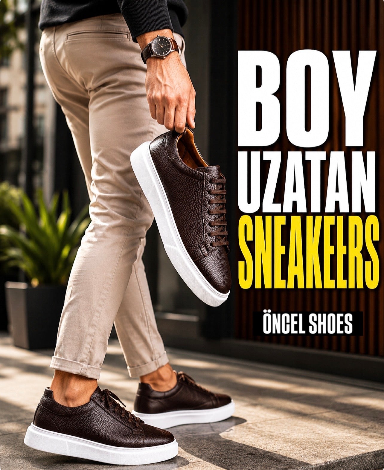 BOY UZATAN SNEAKERS / ÖZEL ÜRETİM %100 GERÇEK İÇİ DIŞI HAKİKİ FLOTHER DERİ / ORİJİNAL EVA TABAN