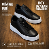 BOY UZATAN SNEAKERS / ÖZEL ÜRETİM %100 GERÇEK İÇİ DIŞI HAKİKİ FLOTHER DERİ / ORİJİNAL EVA TABAN