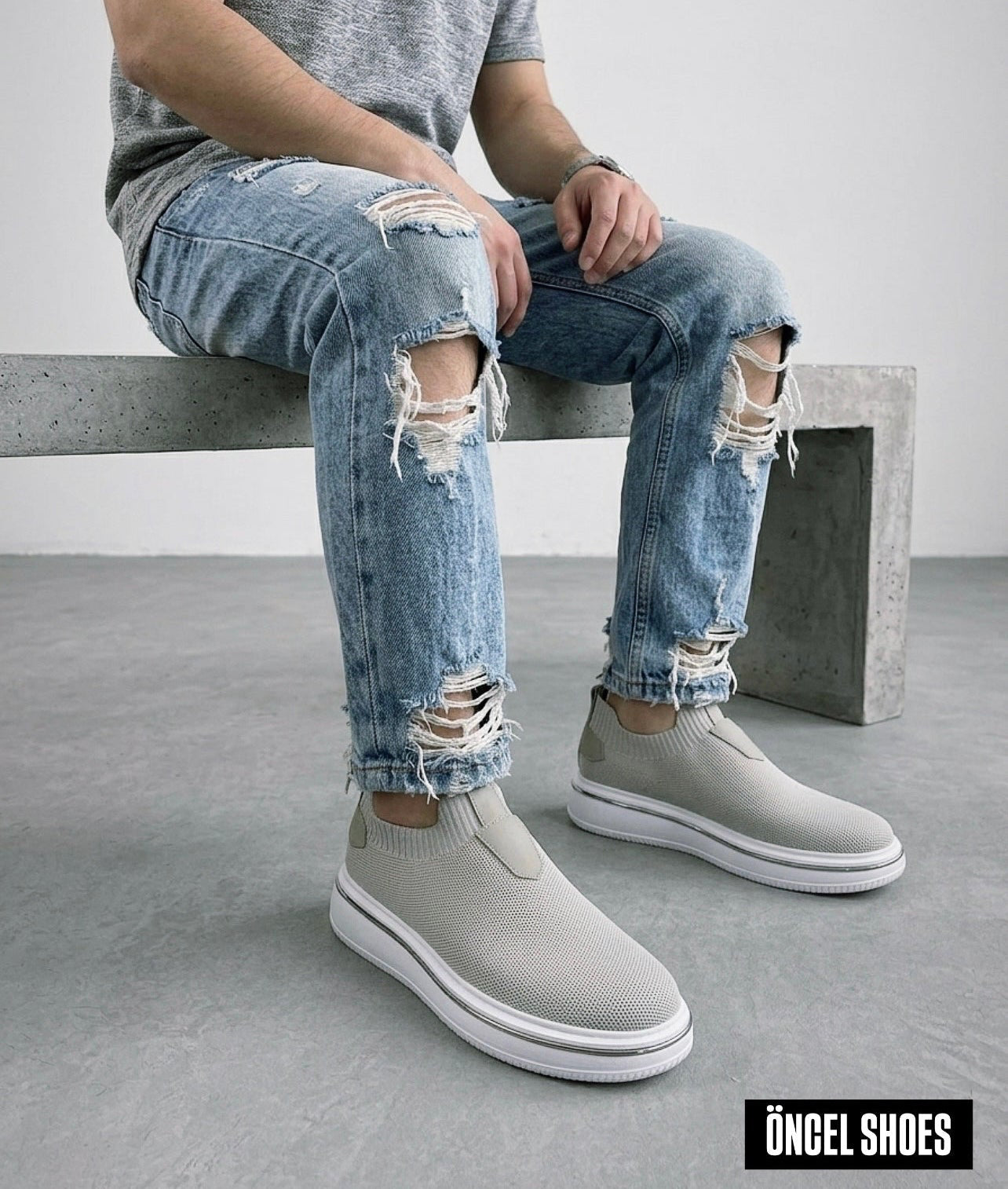 BOY UZATAN ÖZEL OLARAK ÜRETİM YAPTIĞIMIZ %100 GERÇEK TRİKO SNEAKERS
