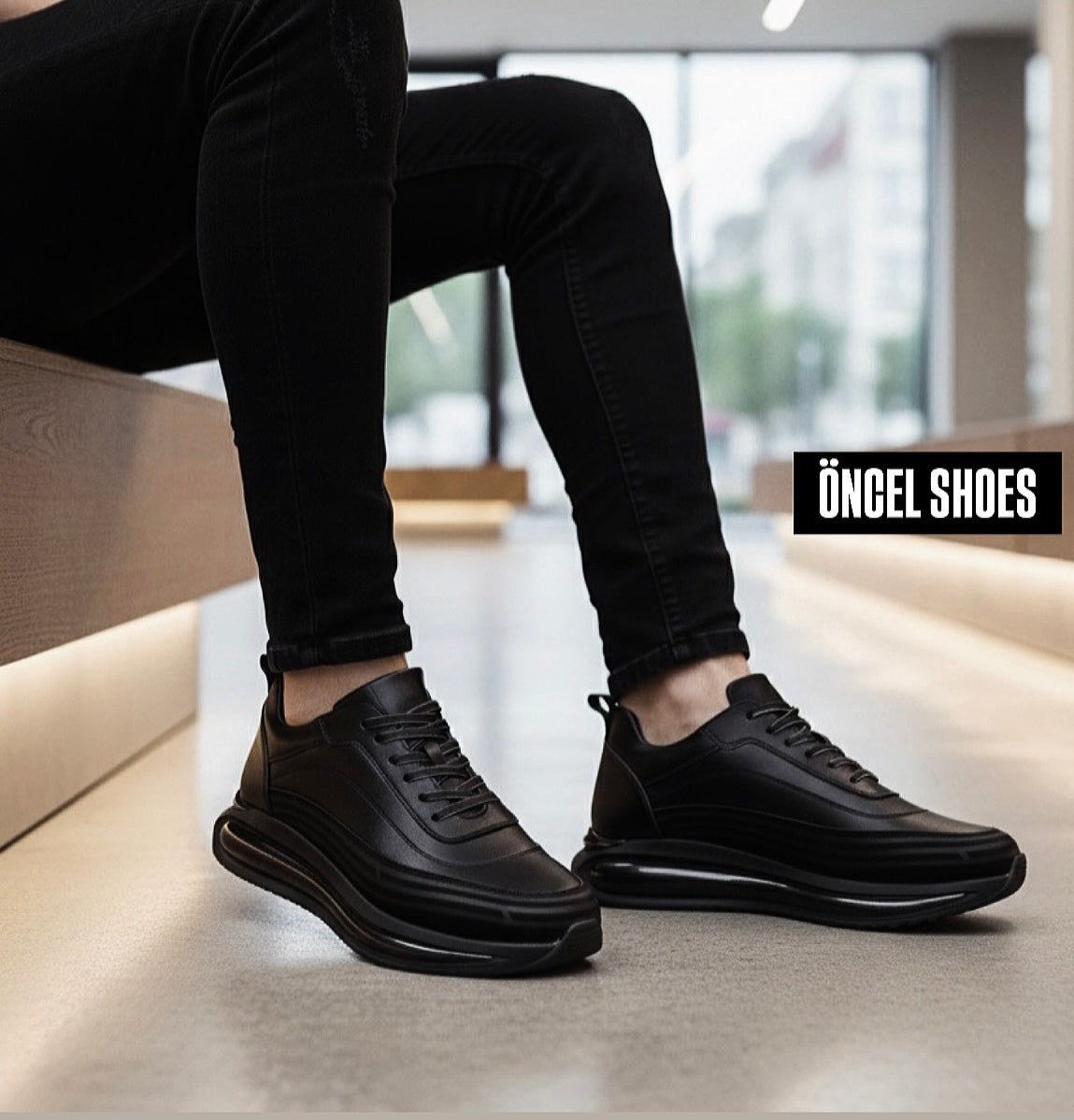 SNEAKERS %100 İÇİ DIŞI HAKİKİ DERİ BALON TABAN