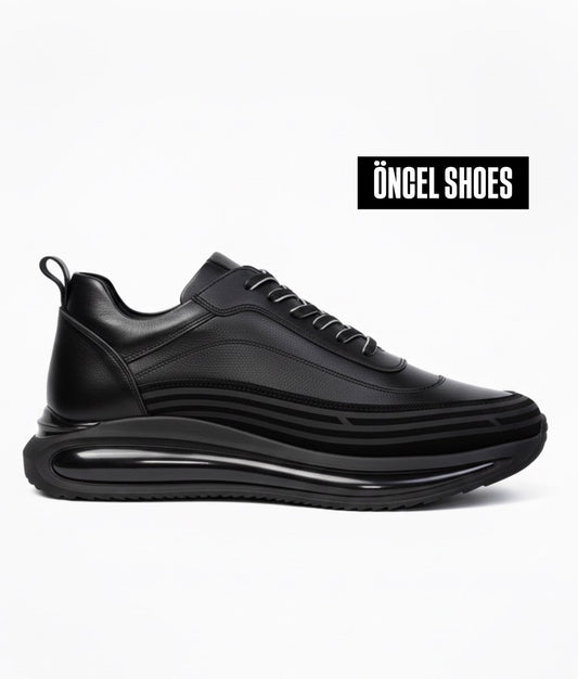 SNEAKERS BLACK / %100 İÇİ DIŞI HAKİKİ DERİ