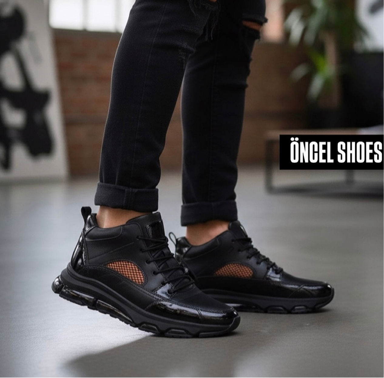 SNEAKERS BOOTS ORİJİNAL %100 HAKİKİ DERİ İTHAL TABAN