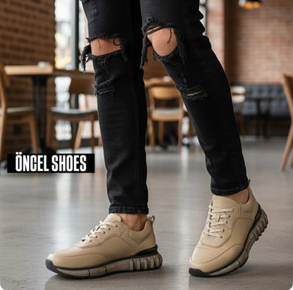 SNEAKERS BEİGE NUBUK ORİJİNAL İÇİ DIŞI HAKİKİ DERİ