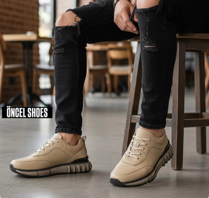 SNEAKERS BEİGE NUBUK ORİJİNAL İÇİ DIŞI HAKİKİ DERİ