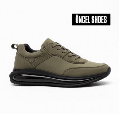 SNEAKERS HAKİ NUBUK / ORİJİNAL İÇİ DIŞI HAKİKİ DERİ