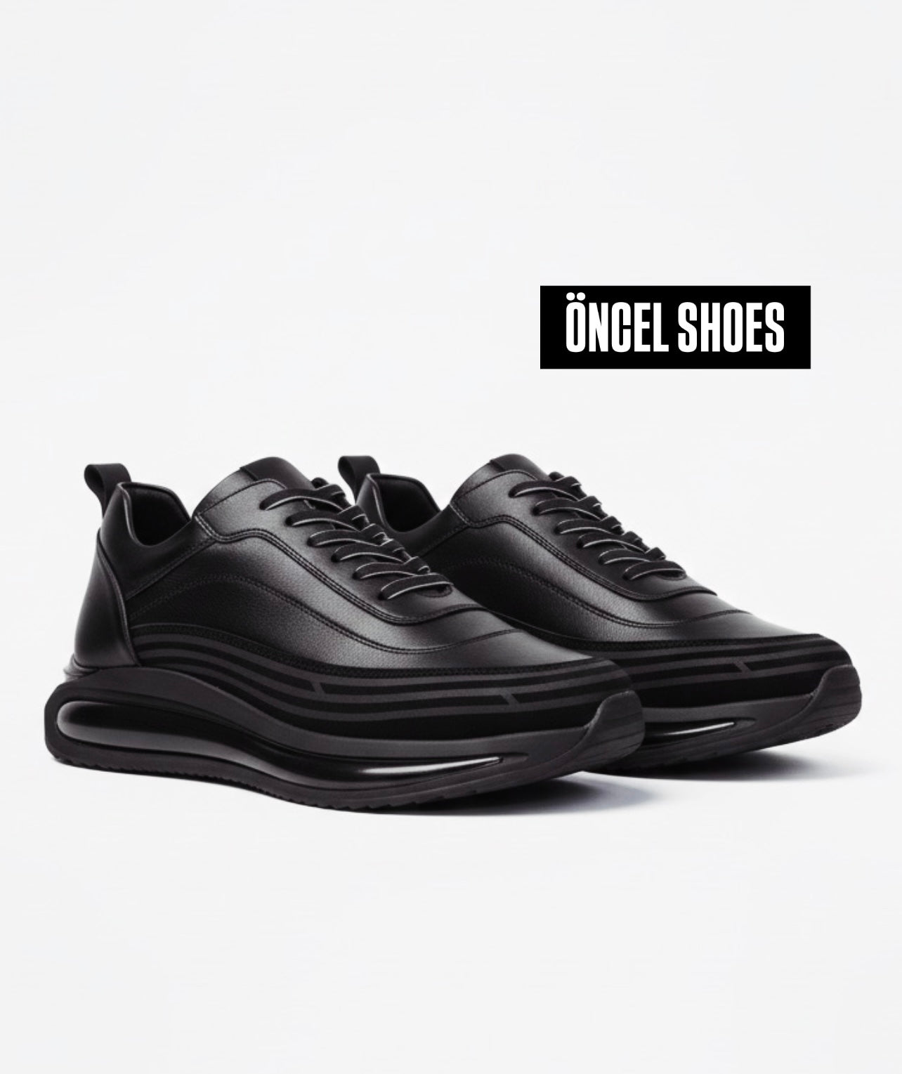 SNEAKERS BLACK / %100 İÇİ DIŞI HAKİKİ DERİ