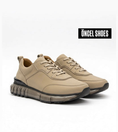 SNEAKERS BEİGE NUBUK ORİJİNAL İÇİ DIŞI HAKİKİ DERİ