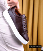BOY UZATAN SNEAKERS / ÖZEL ÜRETİM %100 GERÇEK İÇİ DIŞI HAKİKİ FLOTHER DERİ / ORİJİNAL EVA TABAN