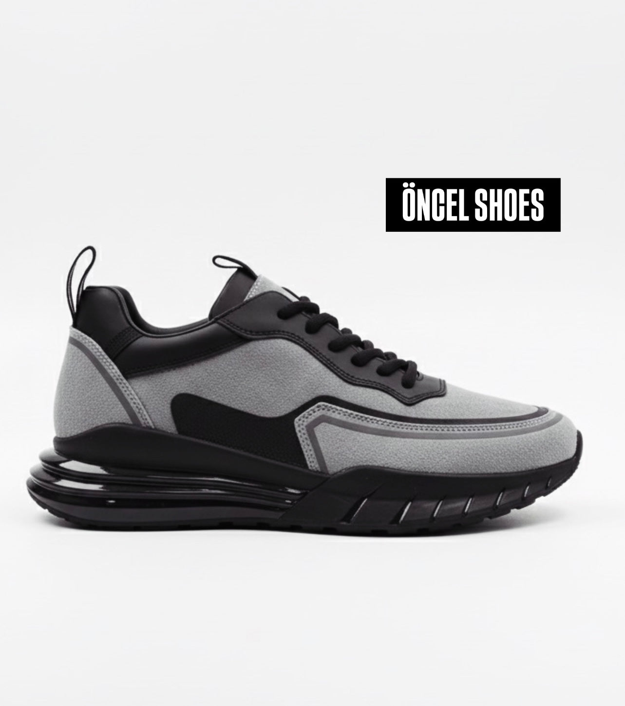 SNEAKERS FÜME & SİYAH GARNİ / ORİJİNAL SÜET