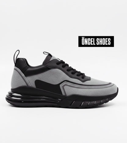 SNEAKERS FÜME & SİYAH GARNİ / ORİJİNAL SÜET