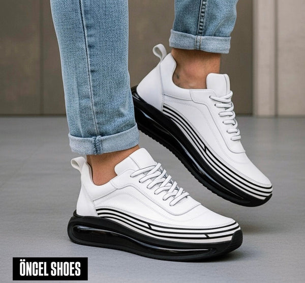 SNEAKERS %100 İÇİ DIŞI HAKİKİ DERİ İTHAL TABAN