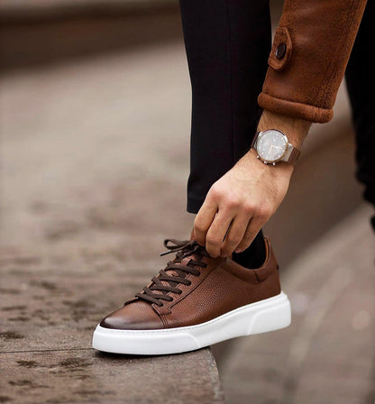 BOY UZATAN SNEAKERS / ÖZEL ÜRETİM %100 GERÇEK İÇİ DIŞI HAKİKİ FLOTHER DERİ / ORİJİNAL EVA TABAN