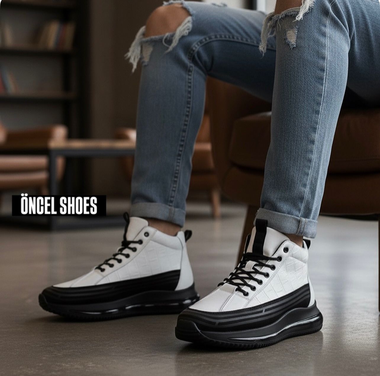 TİMSAH SNEAKERS BOOTS / ORİJİNAL %100 HAKİKİ DERİ EL YAPIMI